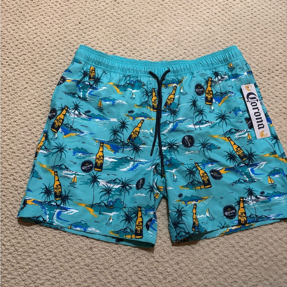Corona Teal Swim Shorts